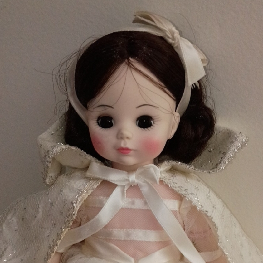 Madame Alexander White Layered Gown Doll with Cape and Headband